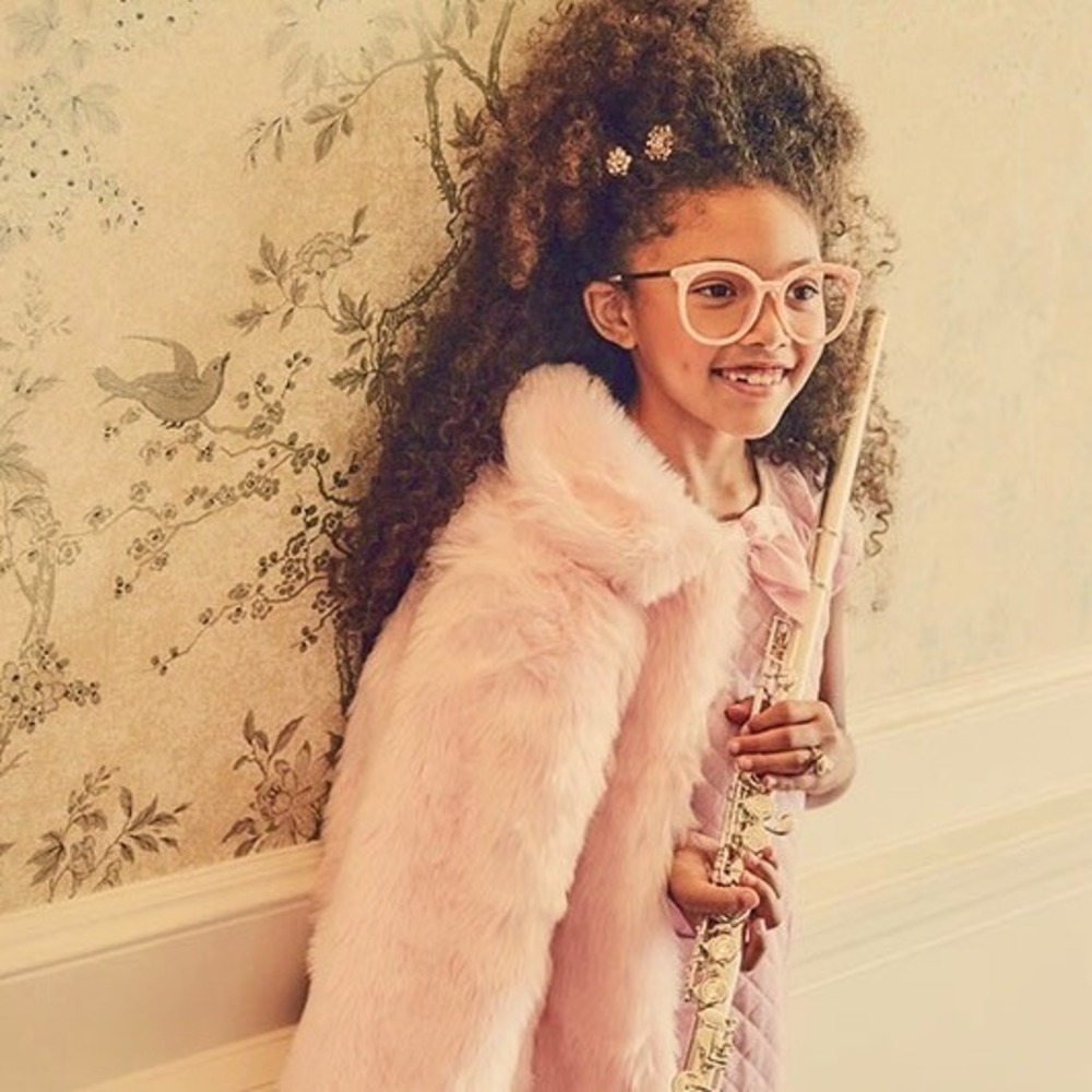 Girls JANIE AND JACK Pink Faux Fur Coat The Flute Line‎ 2020 12-18 Months - Picture 13 of 13